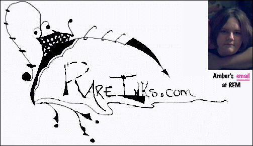 Amber Eve's logo for RareInks.com, her business